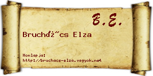 Bruchács Elza névjegykártya